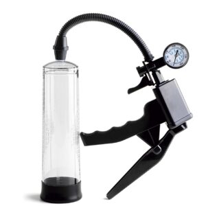 Virgite - Pompa Pene con Maniglia e Manometro - Grigio