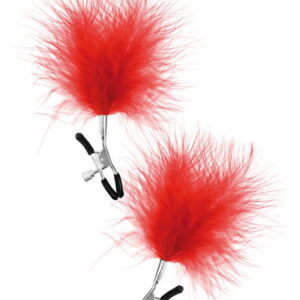 Pinza per Capezzoli Regolabile con Pon Pon - Rosso