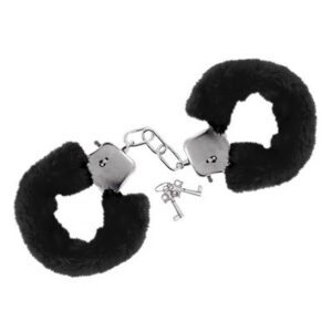 Sweet Caress - Manette con Peluche Nero: Eleganza e Sensualità