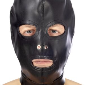 Fetish Tentation - Maschera con Apertura per Occhi e Bocca - Nero