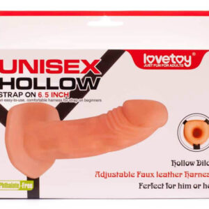 Unisex Hollow Strap On - Dildo Cavo da 6,5 Pollici
