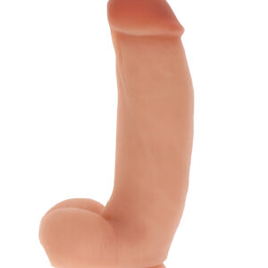 Silicone Dildo 7 inch w Balls Skin
