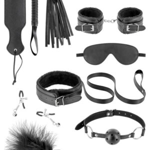 Fetish Tentation - Kit Bondage - Nero - 10 pezzi