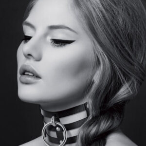 Bijoux Pour Toi - Collare a Fasce con Anello - Nero