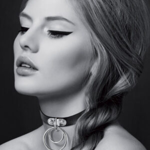 Bijoux Pour Toi - Collare con Anello Doppio - Nero