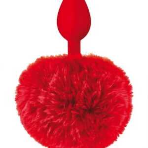 Sweet Caress - Plug con Pon Pon - Rosso