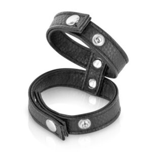 Fetish Tentation - Anello Fallico Doppio Regolabile -  Nero