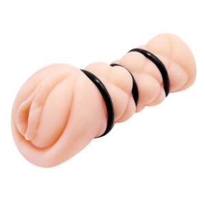 Masturbation Sleeve, three sizes of silicone rings attachment, tighten more sensation, TPR material