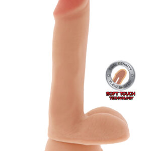 Dual Density Dildo 6 in. Balls Light skin tone