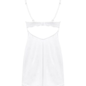 Amor Blanco underwire chemise & thong white  L/XL