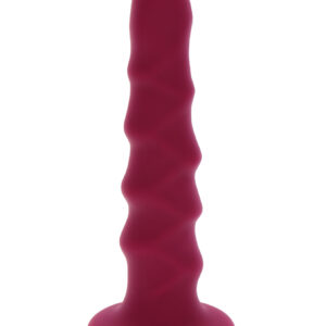Ribbed Dong 6 Inch Red