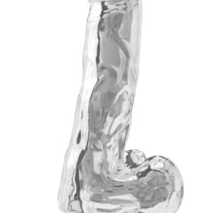 Clear Dildo w. Balls 6 inch Transparent