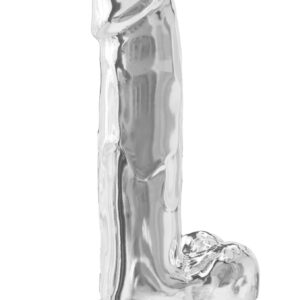 Clear Dildo w. Balls 7 inch Transparent