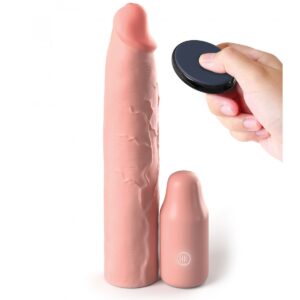 9 SLEEVE VIBRATING 3" PLUG W/REMOTE LIGHT"