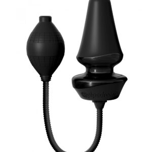 INFLATABLE SILICONE BUTT PLUG BLACK