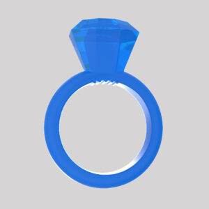 SAMPLE Diamond Cock Ring-Blue