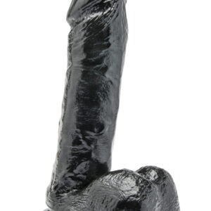 Dildo 7 Inch With Balls Black