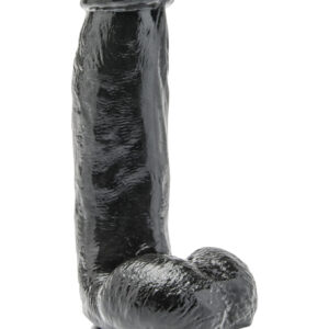 Dildo 6 Inch With Balls Black