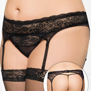 Garterbelt 3305 - Plus Size - black    XL
