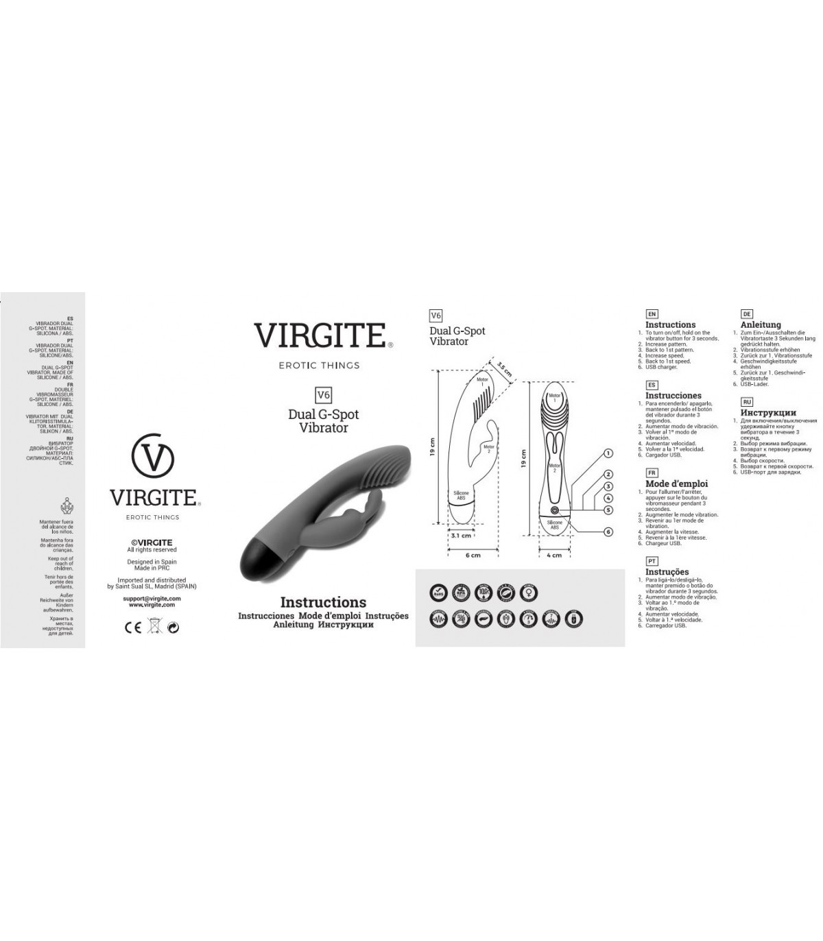 VIBRATORE RICARICABILE PINK V6 - immagine 6