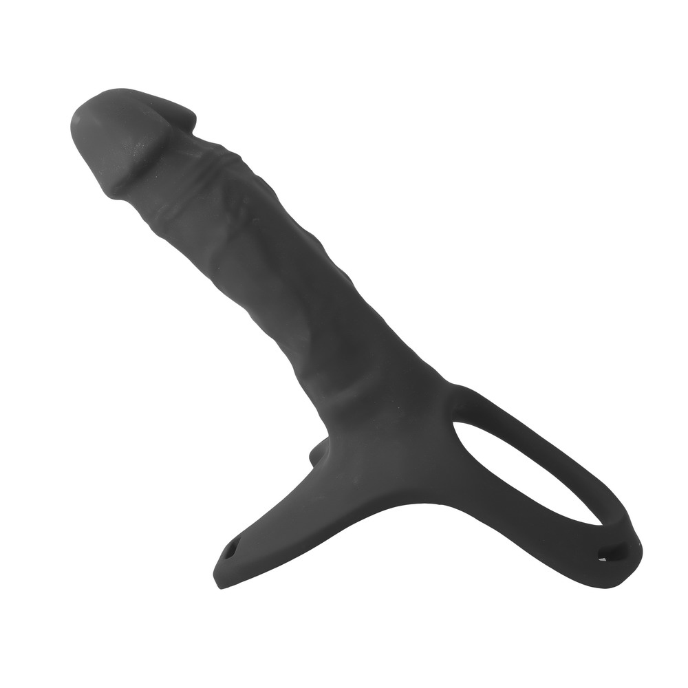 VSC Novelty - Strap-on con Dildo Cavo (Hollow) - 6" - Nero - immagine 4
