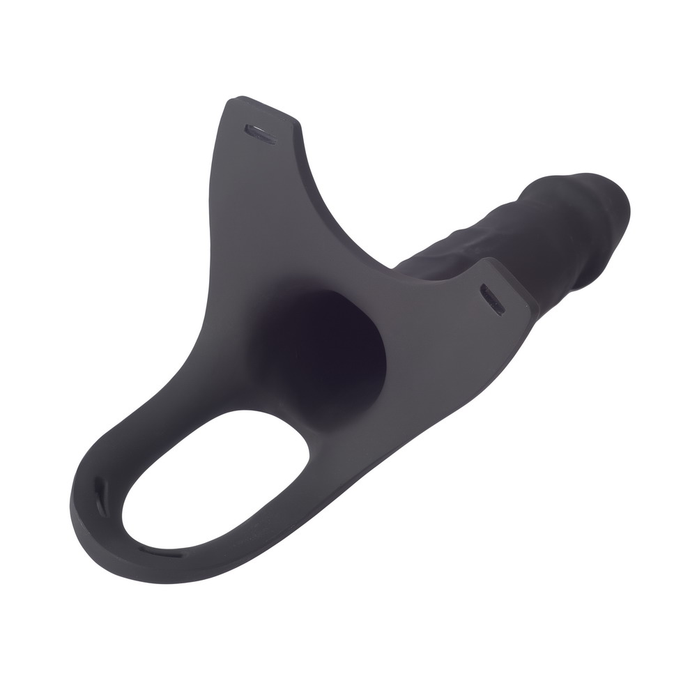 VSC Novelty - Strap-on con Dildo Cavo (Hollow) - 6" - Nero - immagine 6
