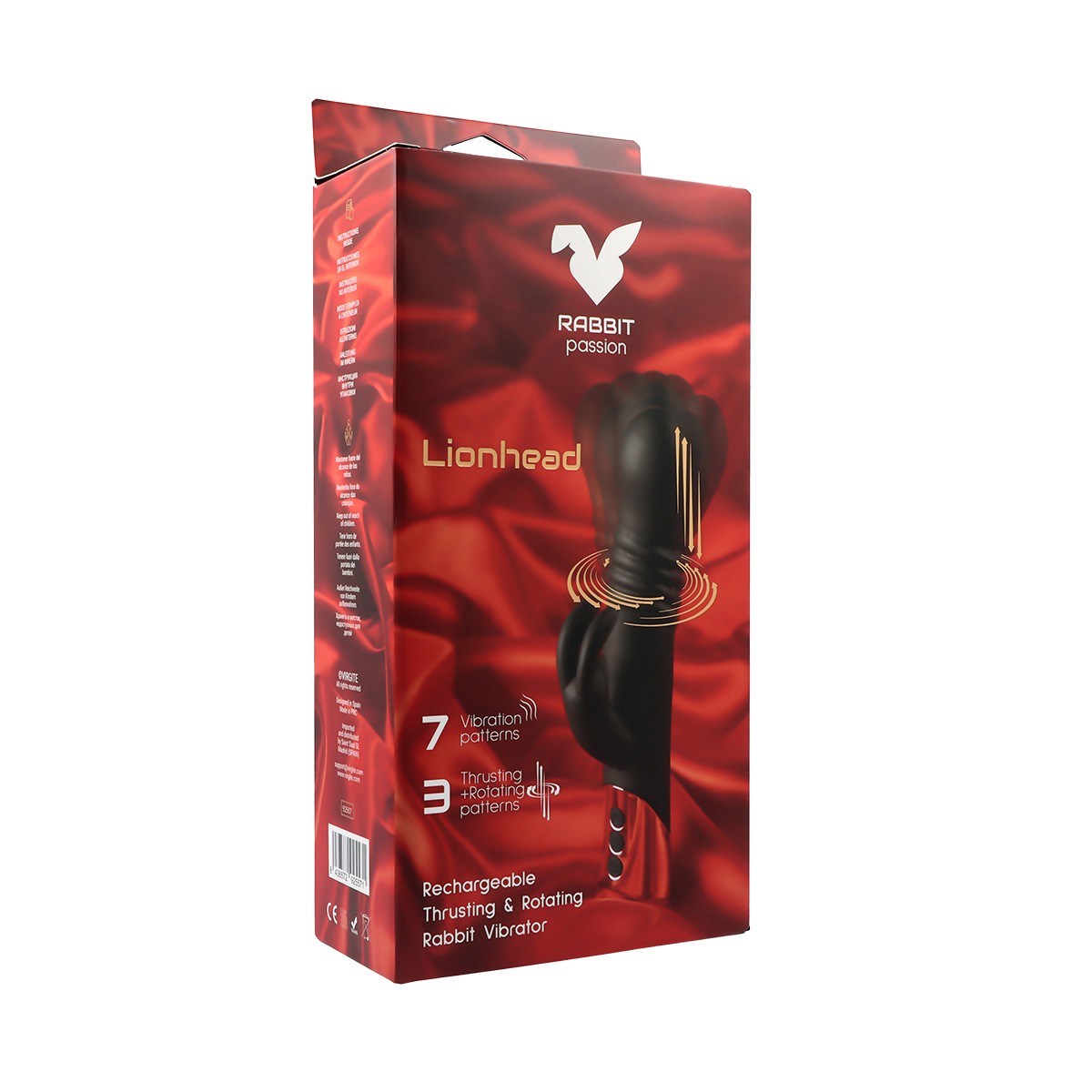 VIBRATORE CONIGLIO RICARICABILE LIONHEAD A SPINTA E ROTAZIONE - immagine 9