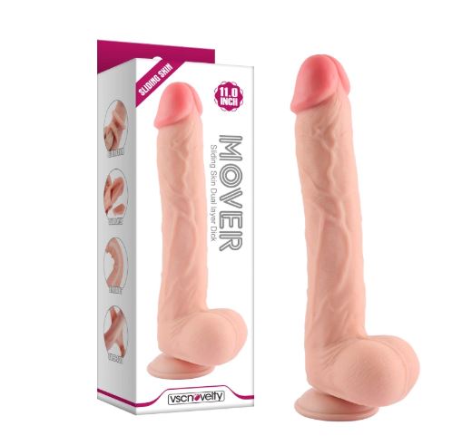 VSC Novelty - Dildo Sliding Skin Doppio Strato Realistico - 11" - immagine 2