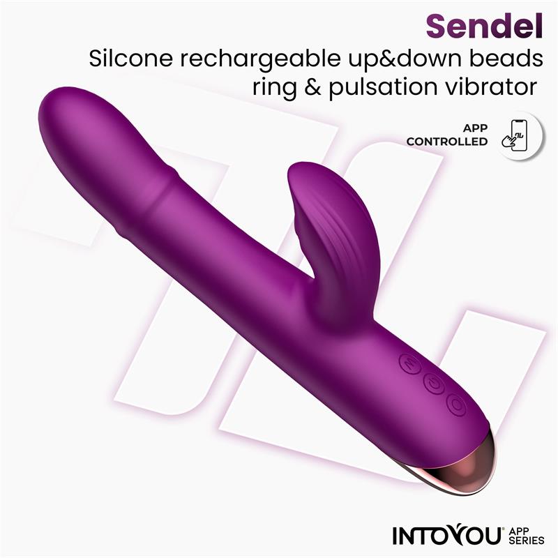 Into You - Sendel Vibe - Vibratore con Anello di Palline Interne Su e Giù e Pulsazione Clitoridea + APP - immagine 3