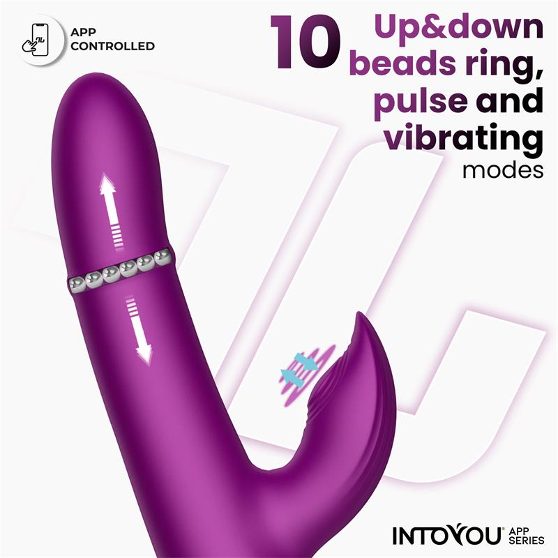 Into You - Sendel Vibe - Vibratore con Anello di Palline Interne Su e Giù e Pulsazione Clitoridea + APP - immagine 5