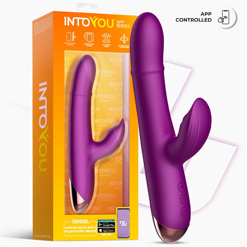 Into You - Sendel Vibe - Vibratore con Anello di Palline Interne Su e Giù e Pulsazione Clitoridea + APP - immagine 2