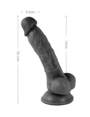 VSC Novelty - Dildo Realistico Mr. Rude - Nero - 7.5" - immagine 5