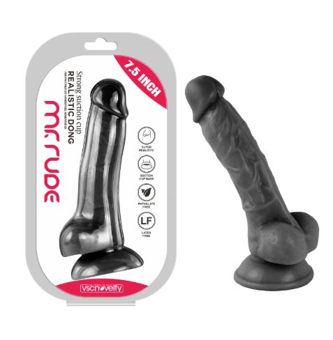 VSC Novelty - Dildo Realistico Mr. Rude - Nero - 7.5" - immagine 2