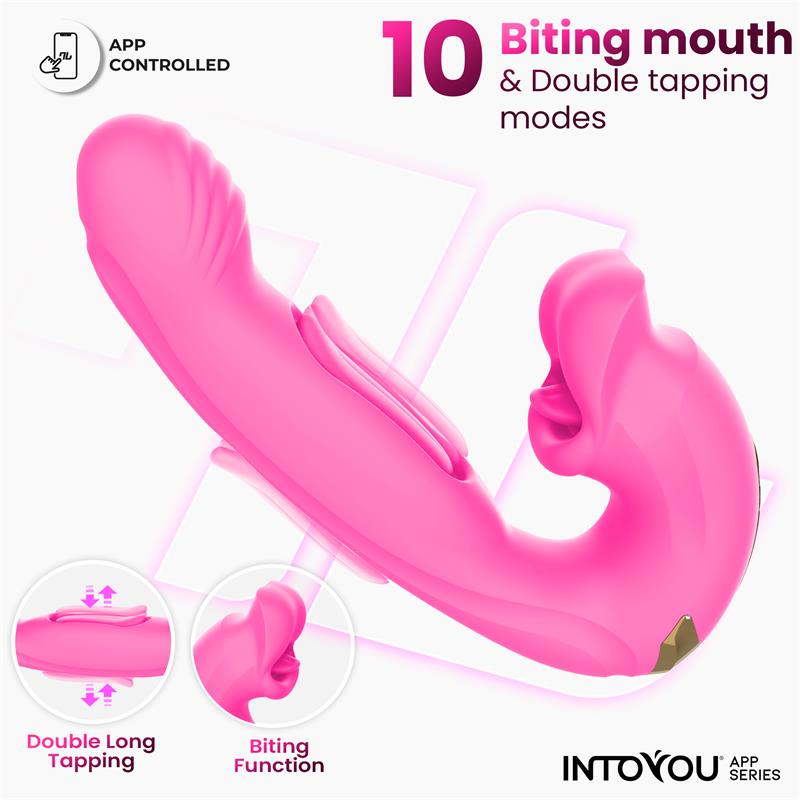 Into You - Bimby - Vibratore Punto G con Doppia Lingua Tapping e Biting + APP - immagine 4
