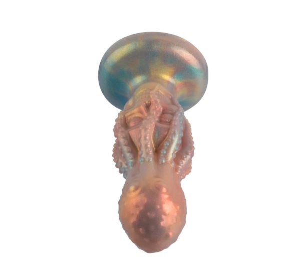 VSC Novelty - Dildo in Silicone Multicolor con Glitter Teschio con Polpo - Devilfish - immagine 6