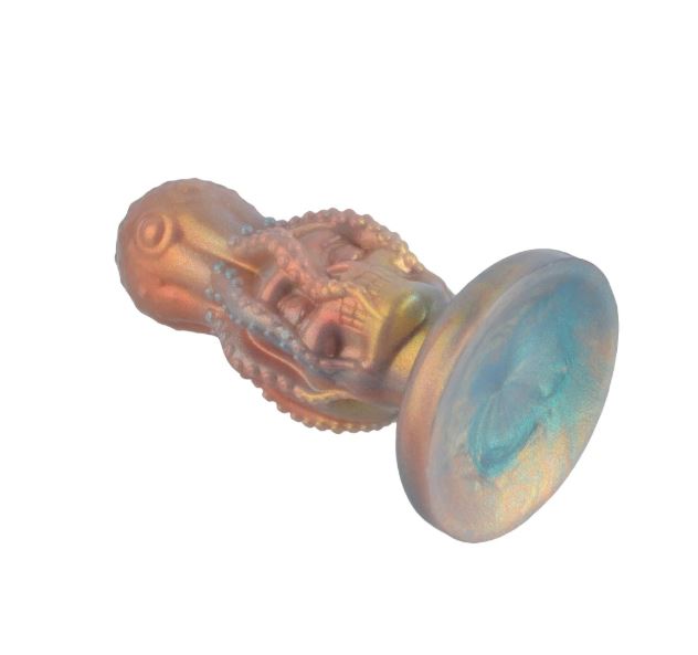 VSC Novelty - Dildo in Silicone Multicolor con Glitter Teschio con Polpo - Devilfish - immagine 5