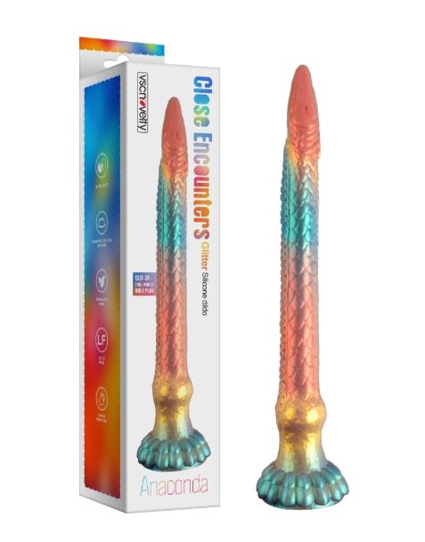VSC Novelty - Dildo XL in Silicone Multicolor con Glitter - Anaconda - immagine 2