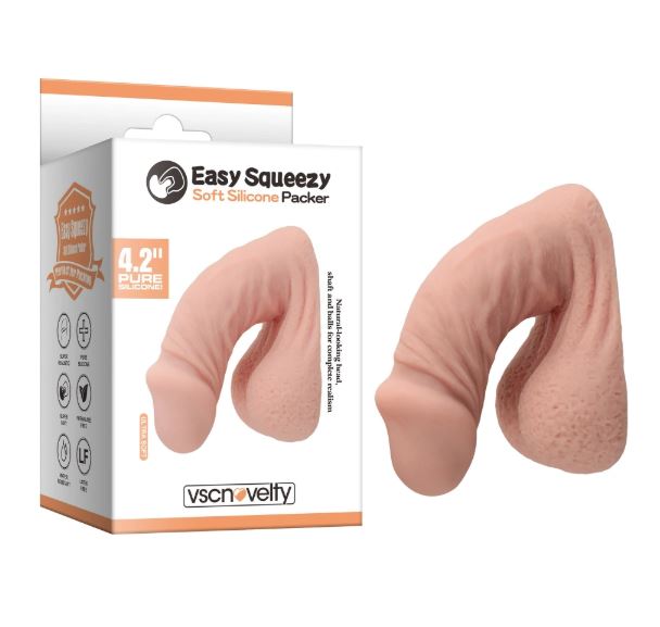 VSC Novelty - Easy Squeezy Packer Dildo in Silicone Morbido - 4,20" - immagine 2
