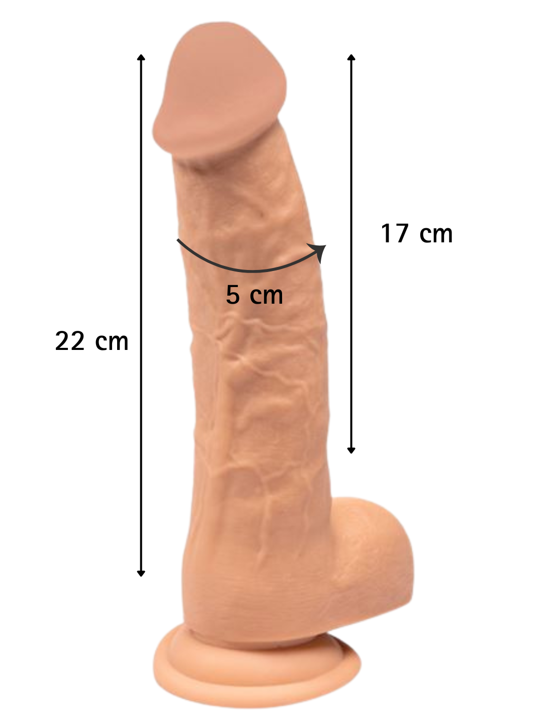 Fantasy Toys - Dildo Vibrante e Leggermente Rotante - 22 cm - immagine 3