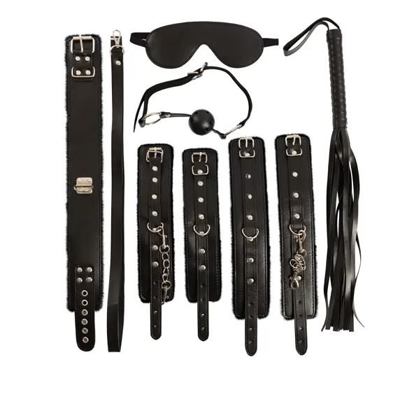 Fantasy Fetish - Set BDSM 8 Pezzi - Nero - immagine 4