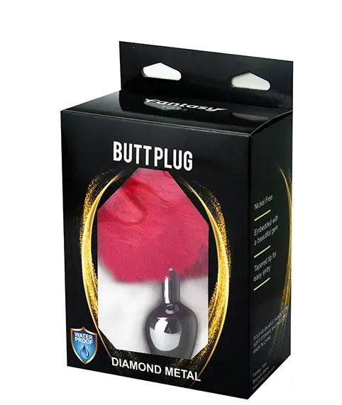 Fantasy Toys - Plug con Pon Pon - Rosso - immagine 2
