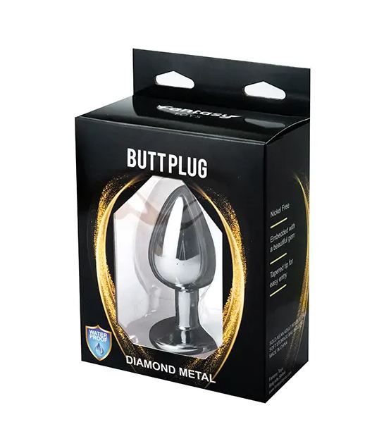 Fantasy Toys - Plug in Metallo con Gioiello Rosso - L - immagine 2