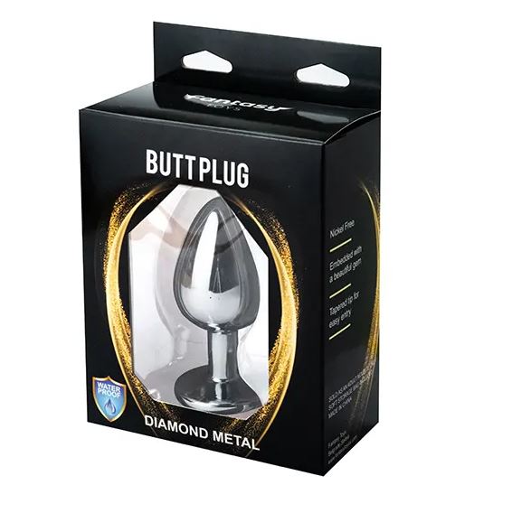 Fantasy Toys - Plug in Metallo con Gioiello Argento - L - immagine 2