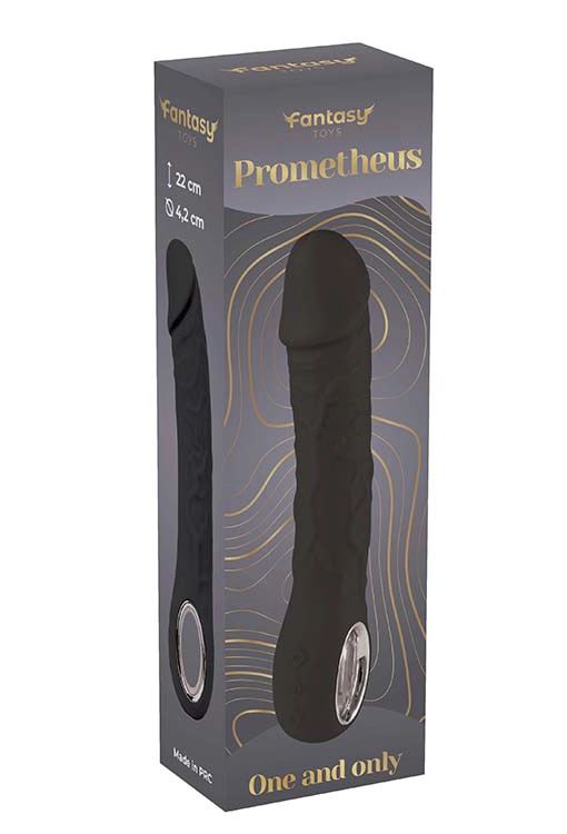 Fantasy Toys - Vibratore Punto G Realistico Riscaldabile - Nero - Prometheus - immagine 2