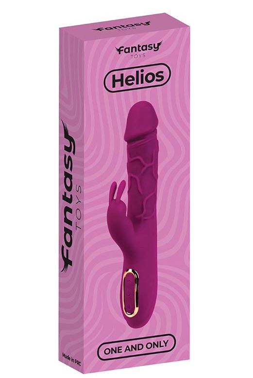 Fantasy Toys - Vibratore Rabbit Realistico Riscaldabile - Viola - Helios - immagine 2