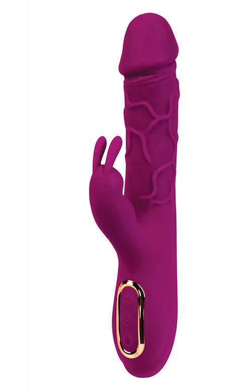 Fantasy Toys - Vibratore Rabbit Realistico Riscaldabile - Viola - Helios - immagine 4