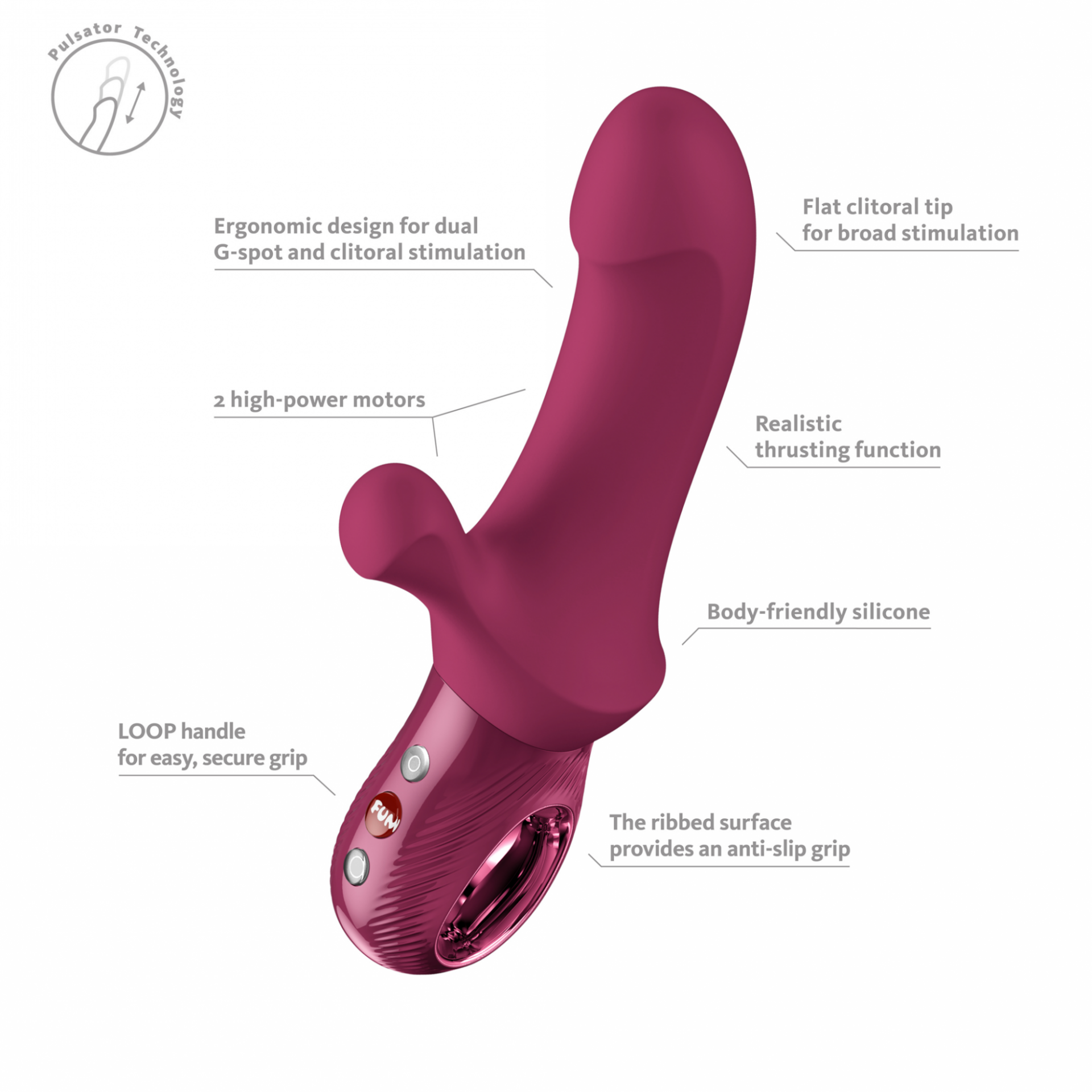 Fun Factory - Bi Stronic Curve - Fucsia - immagine 3