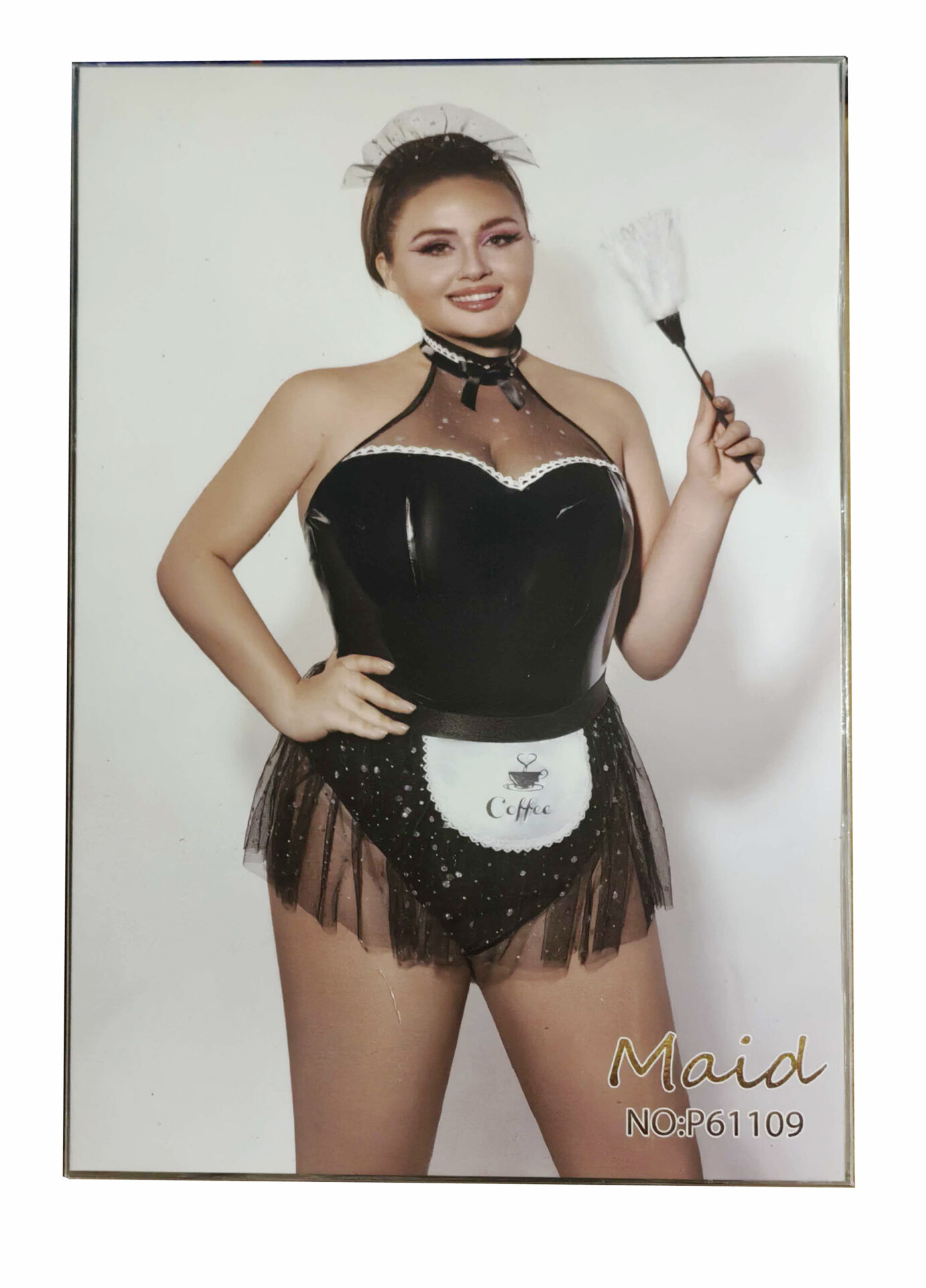 JSY Lingerie - Costume da Cameriera Sexy - 4 Pezzi - Taglie Forti - immagine 2