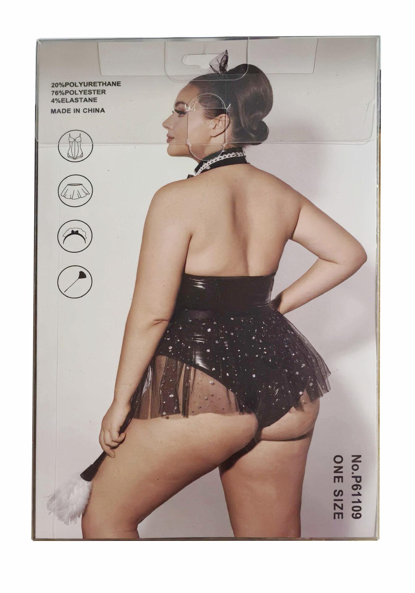 JSY Lingerie - Costume da Cameriera Sexy - 4 Pezzi - Taglie Forti - immagine 8