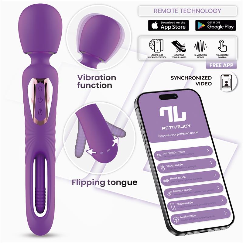 Into You - Salma - Vibratore Wand e Flipping Lingua Interna + APP